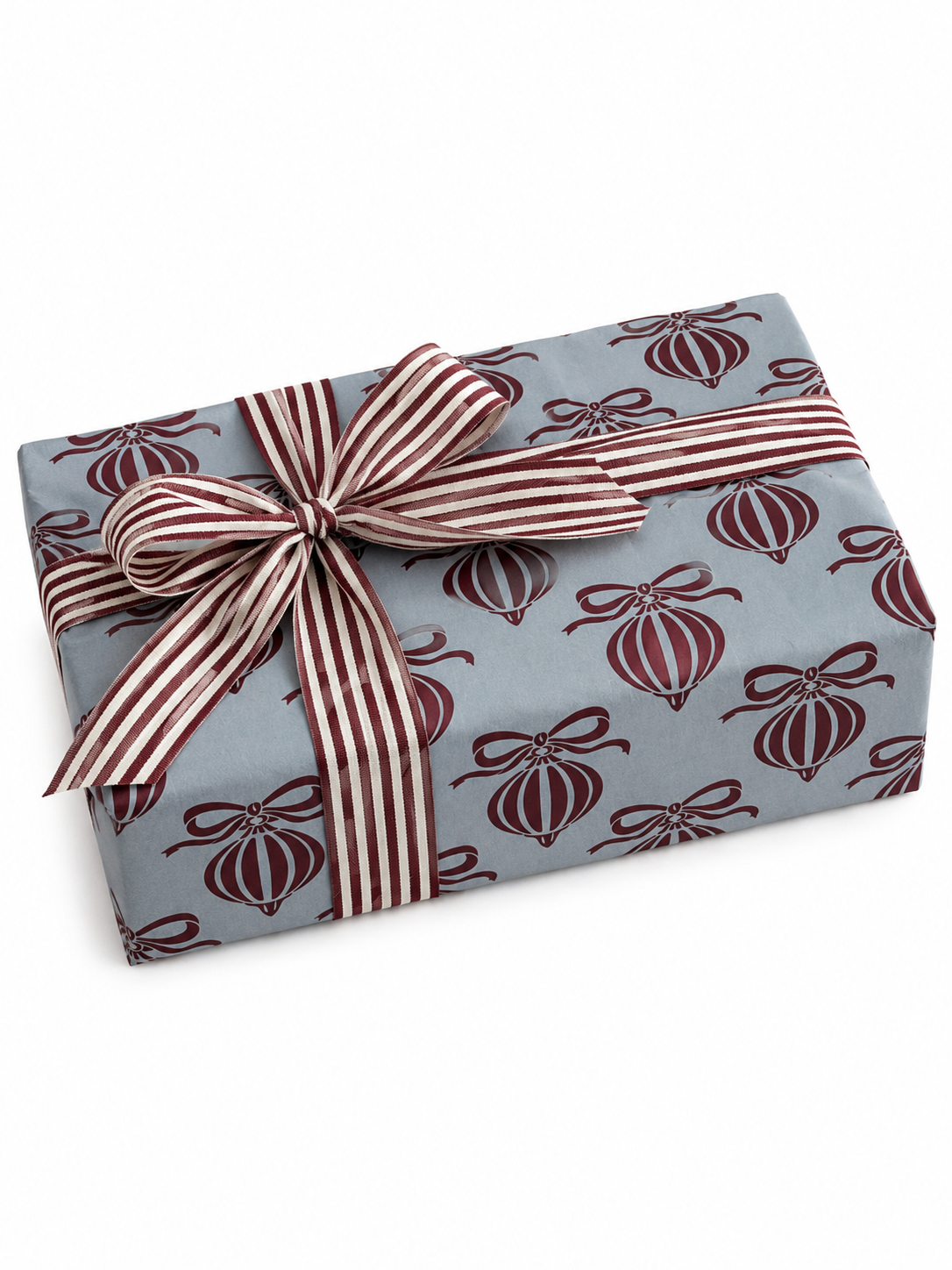 Bobina Kraft 70cm x 100m XMAS BALL Azul Vintage/Rojo