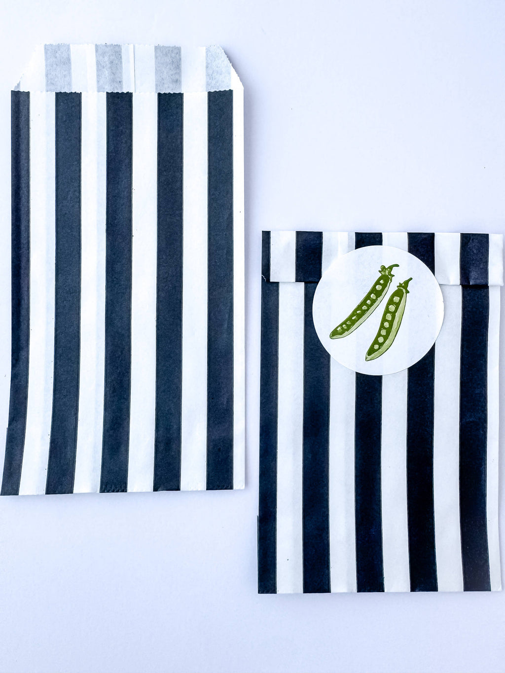Enveloppes en cellulose Remini 9x17cm 100u MINISTRIPES Noir