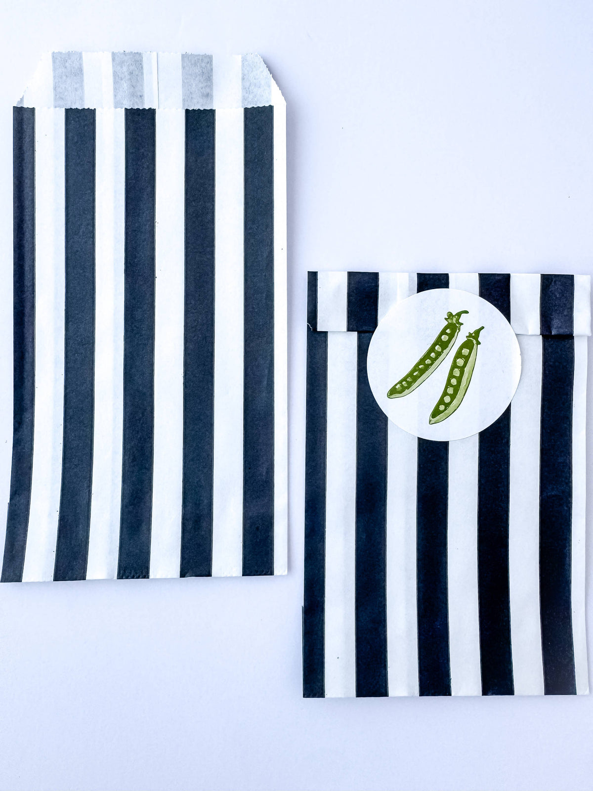 Enveloppes en cellulose Remini 9x17cm 100u MINISTRIPES Noir