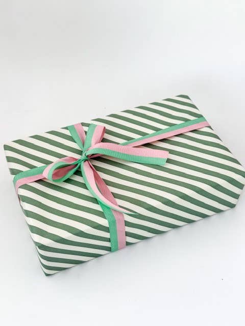Bobina Celulosa 70cm x 100m CANDY CANE Crema/Verde Vintage