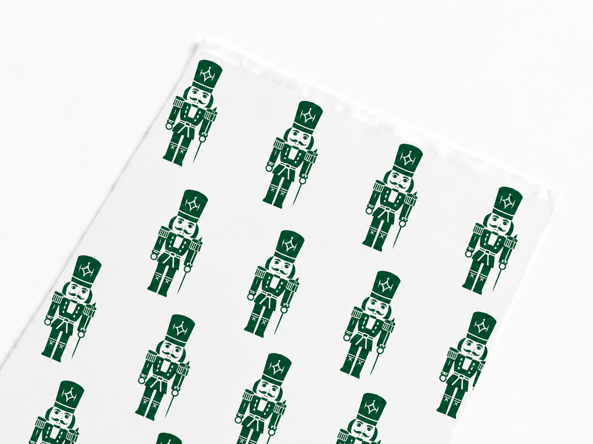 Sobres Celulosa Large 24 + 9 x 42 cm 100u NUTCRACKER Verde Vintage