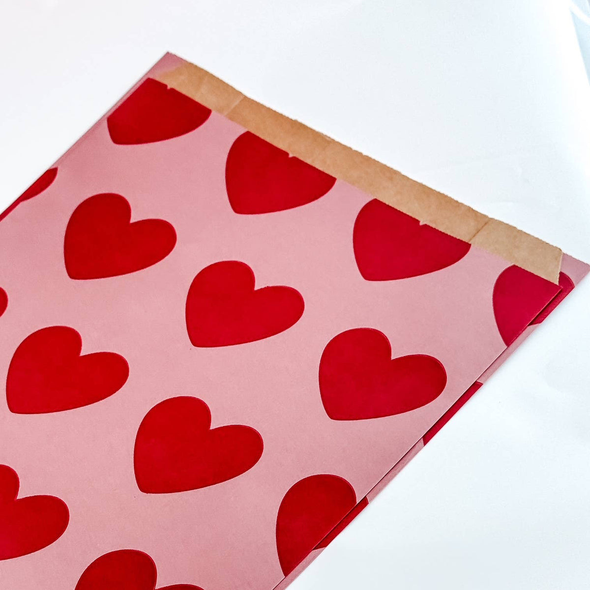 Sobres Kraft Large 24 + 9 x 42 cm 100u LOVE Rosa Vint./Rojo
