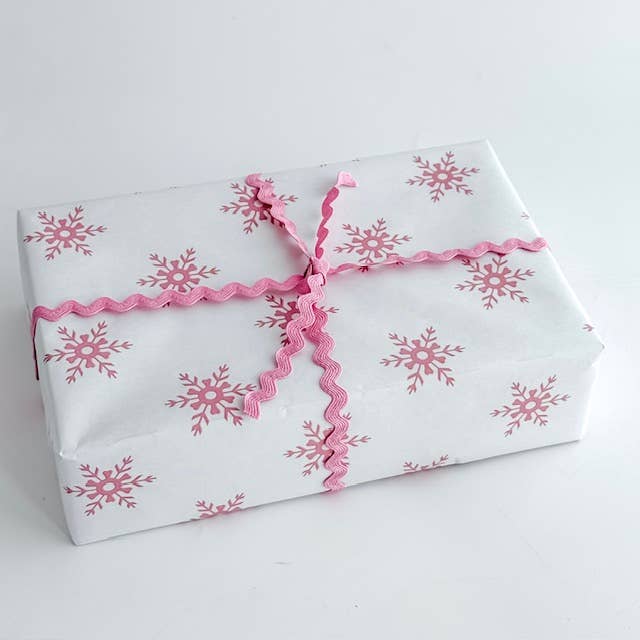 Bobine de cellulose 70 cm x 100 m SNOWFLAKE Rose Bonbon