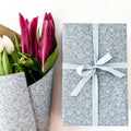 Bobine Kraft 70cm x 100m LIBERTY Bleu Vintage/Blanc