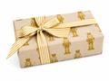 Bobina Kraft 70cm x 100m NUTCRACKER Blanco/Mustard