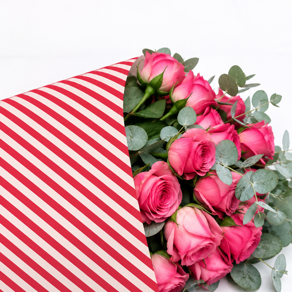 Ecowaterproof 70cm x 50m CANDY CANE Crema/Rojo