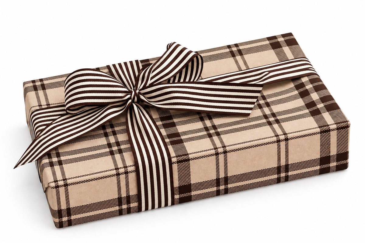 Bobina Kraft 70cmx100m TARTAN Blanco/Chocolat