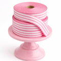 Cotton Ribbon MULTISTRIPES 35mm x 50m Candy Pink