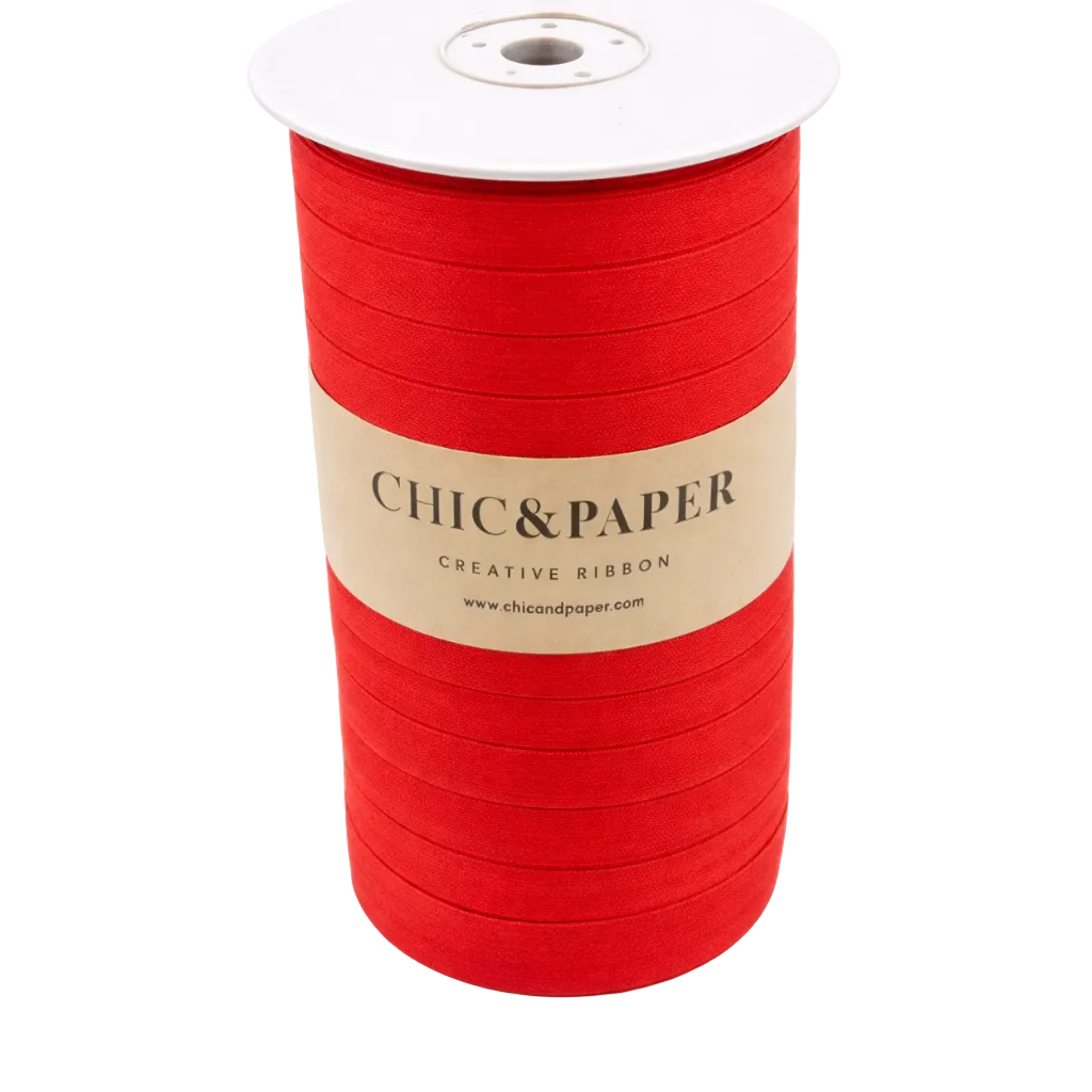 Cotton Ribbon UNICOLOR XL 15mm x 250m Rojo