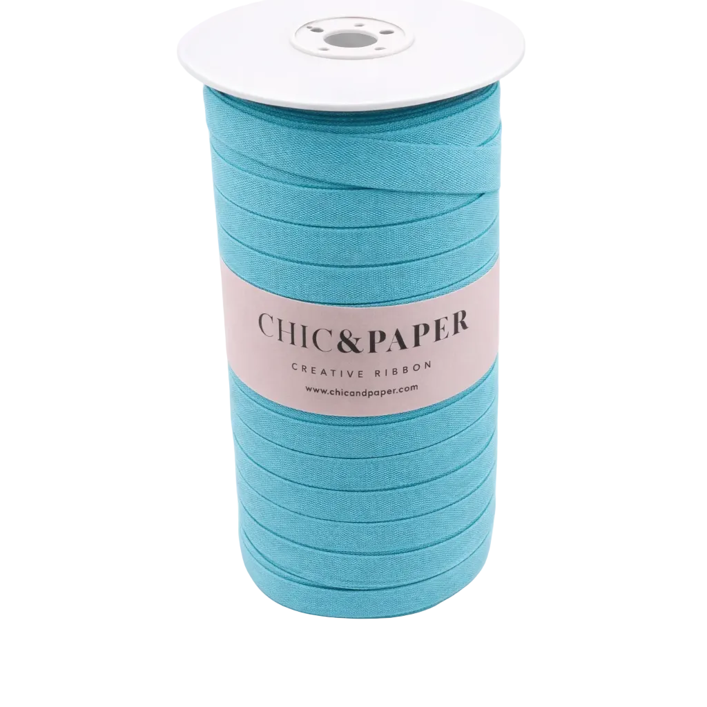 Cotton Ribbon UNICOLOR XL 15mm x 250m Turquesa