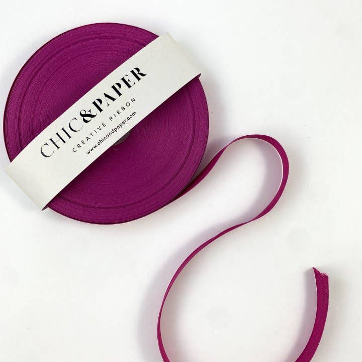 Cotton Ribbon UNICOLOR 15mm x 50m Violet