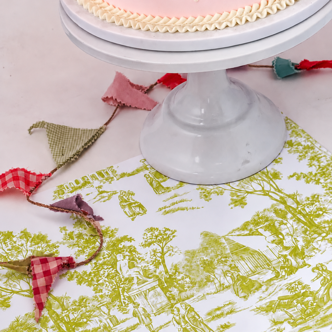 Manteles individuales de papel 30x40cm 20u. VINTAGE GARDEN Olive