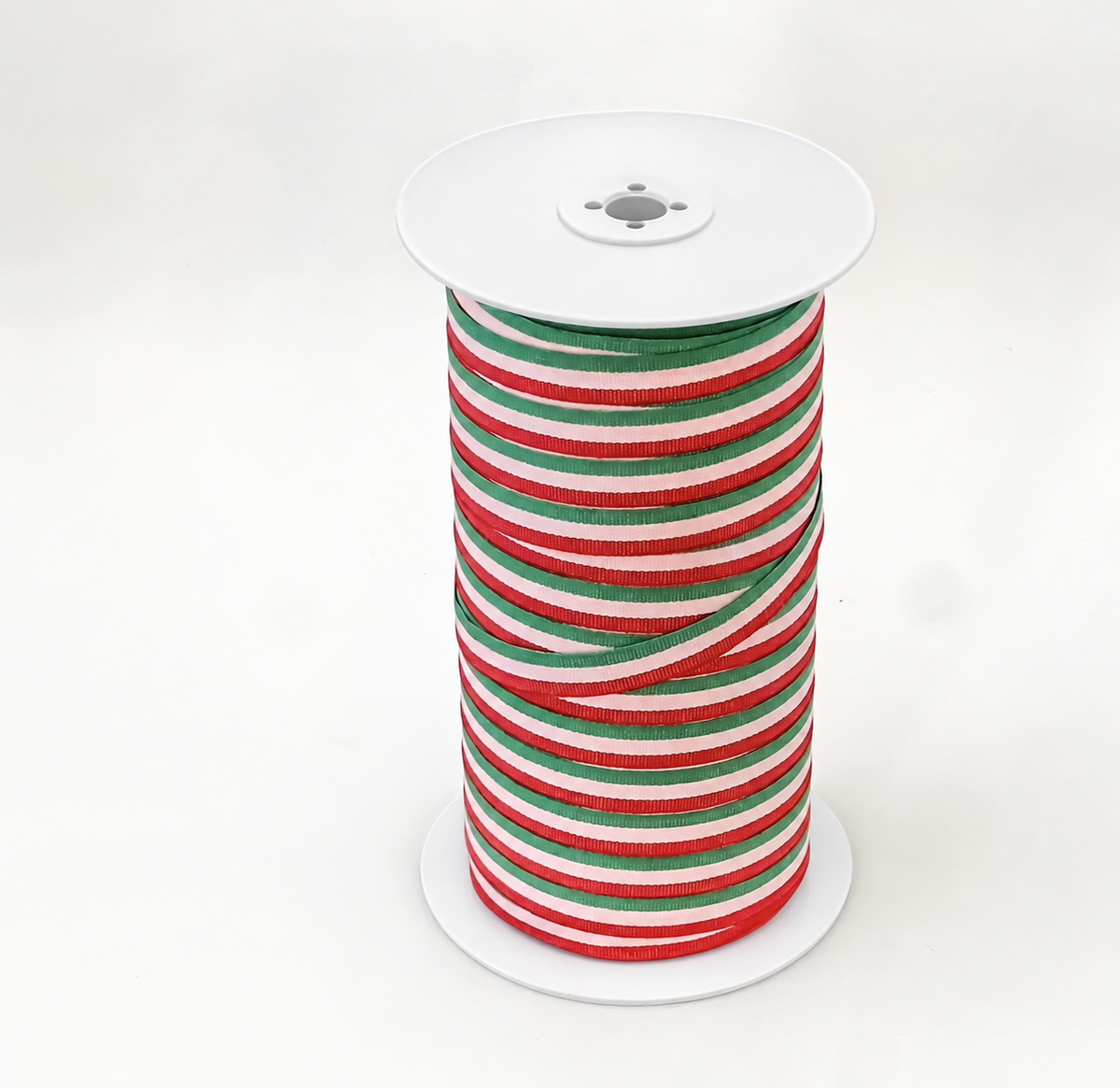 Cotton Ribbon TRICOLOR XL 15mm x 250m Xmas Green