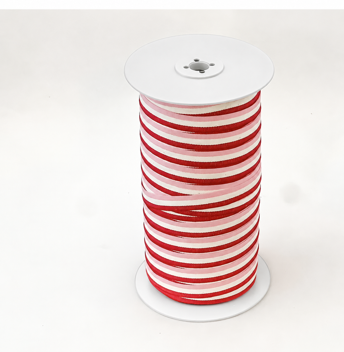 Cotton Ribbon TRICOLOR XL 15mm x 250m Xmas Red