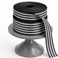 Cotton Ribbon MULTISTRIPES 35mm x 50m Gris-Negro
