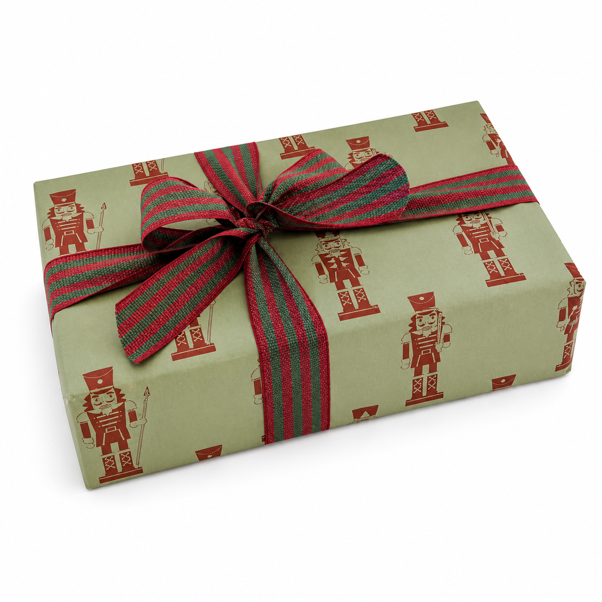 Bobina Kraft 70cm x 100m NUTCRACKER Verde Vintage/Rojo