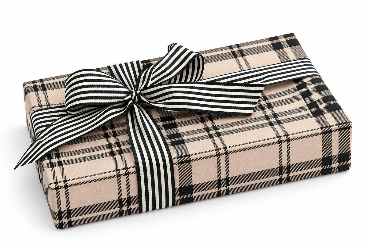 Bobina Kraft 70cmx100m TARTAN Blanco/Negro