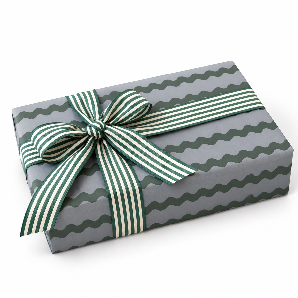 70cm x 100m Kraft Roll VINTAGE Blue/FOREST Green CORRUGATED