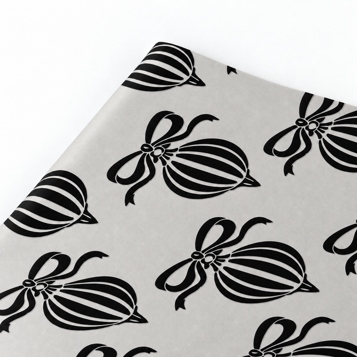 Papel Seda 500 Hojas 62x86cm XMAS BALL Gris Hielo/Negro