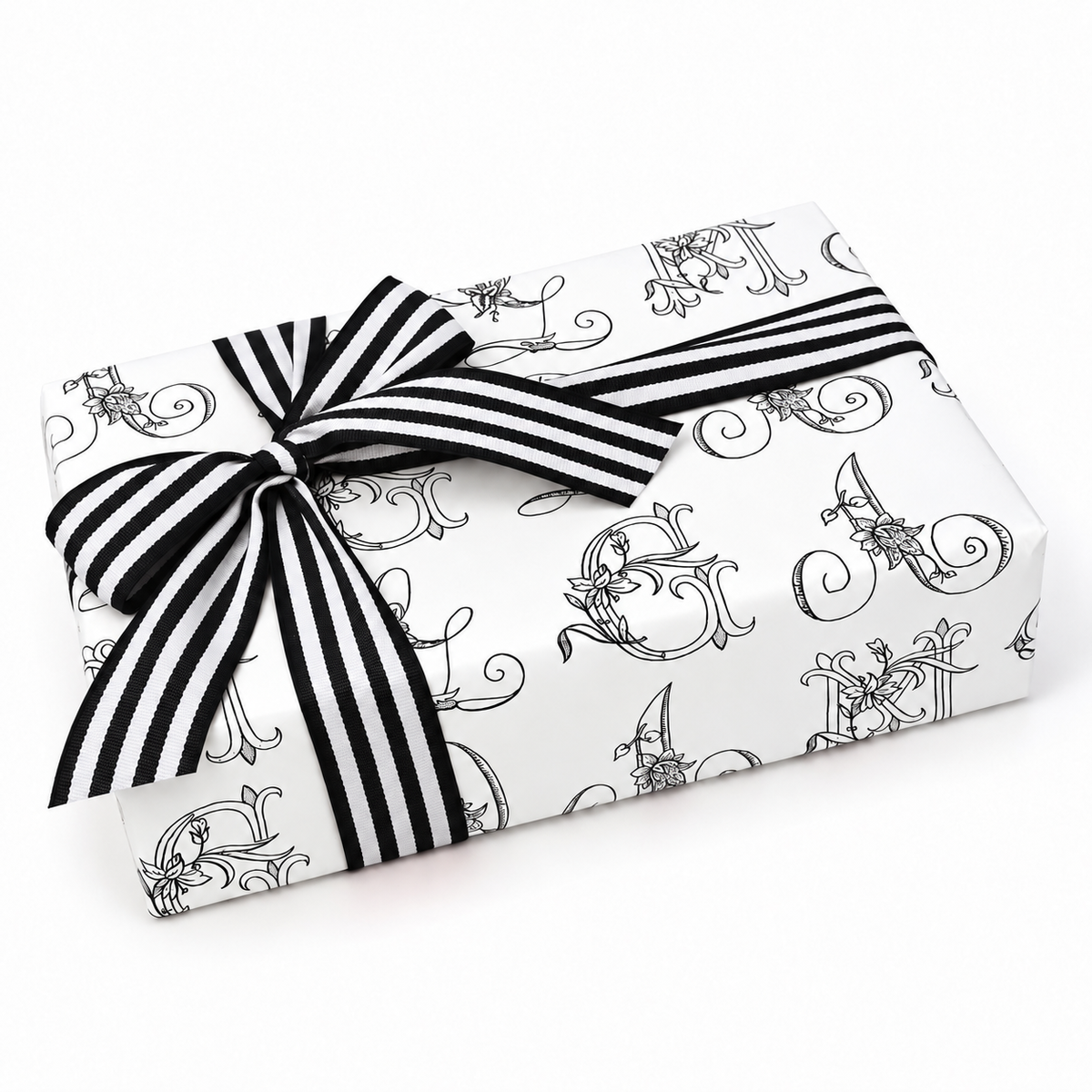 Luxury Roll 70cm x 100m GRANDMA'S LETTER Black