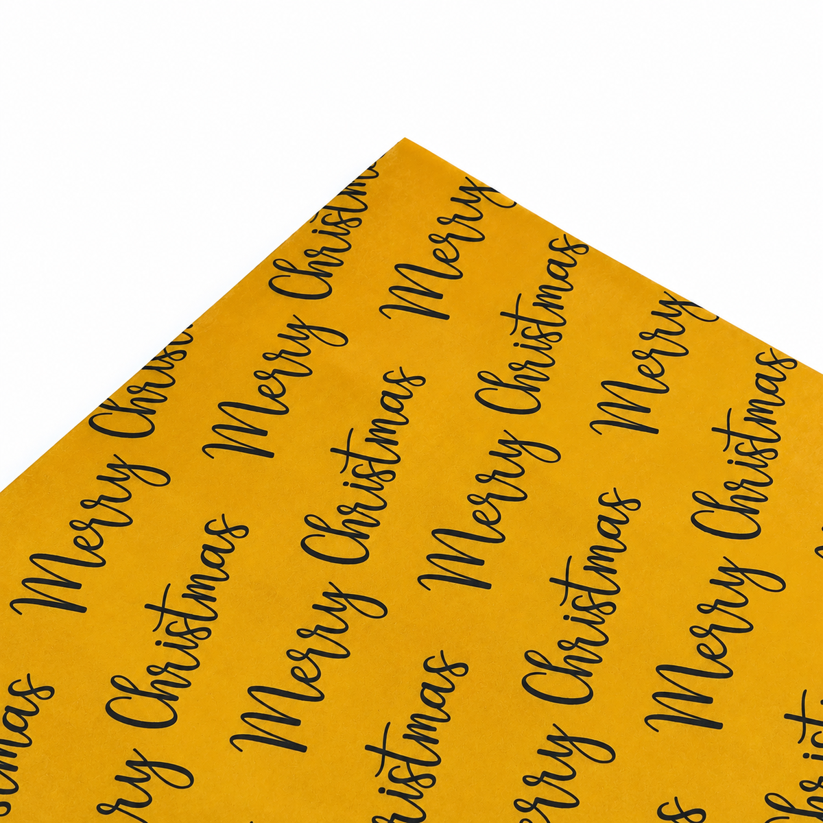 Papel Seda 25 hojas 86x62cm MERRY CHRISTMAS Mustard/Gris