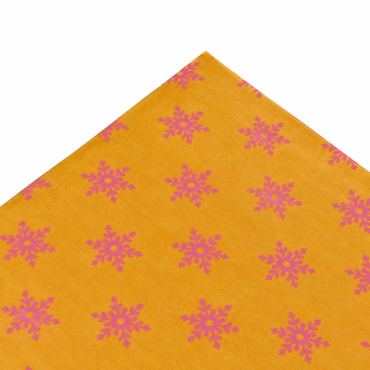 Papel Seda 25 hojas 62x86cm SNOWFLAKE Mustard/Candy Pink