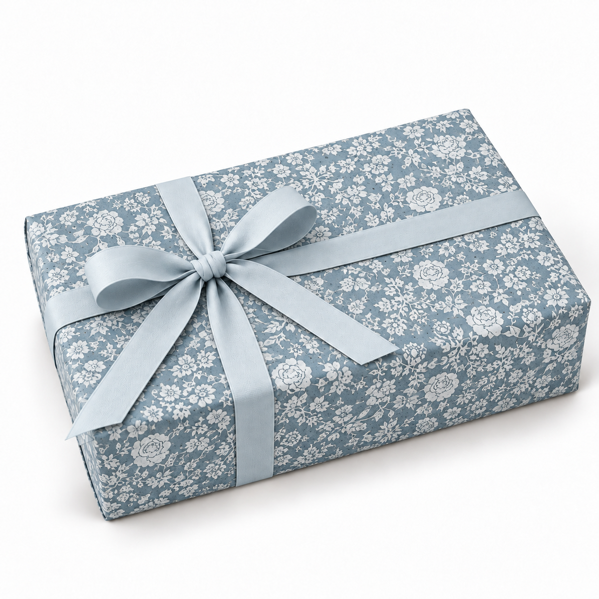 Kraft Paper Roll 70cm x 100m LIBERTY Vintage Blue/White