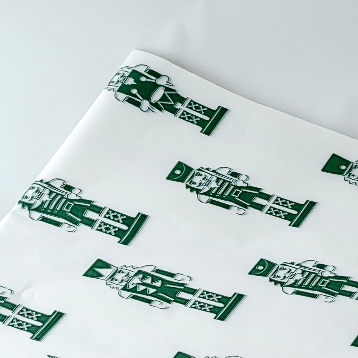 Papel Seda 25 Hojas 62x86cm NUTCRACKER Verde Vintage