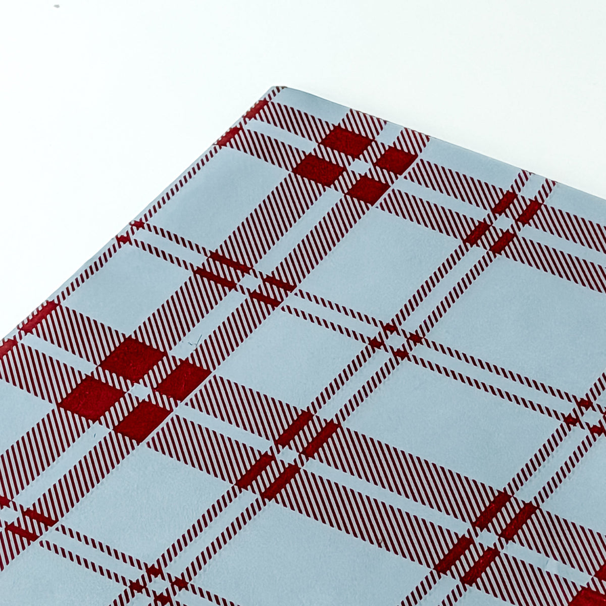 Papel Seda 25 Hojas 62x86cm TARTAN Azul Vintage/Rojo