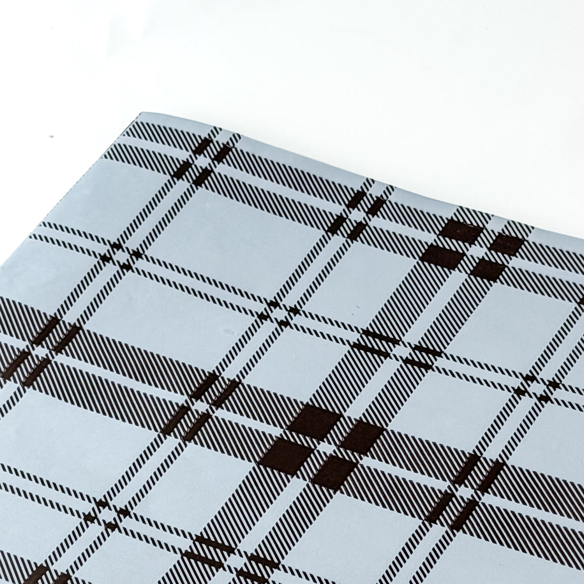 Papel Seda 25 Hojas 62x86cm TARTAN Azul Vintage/Chocolat