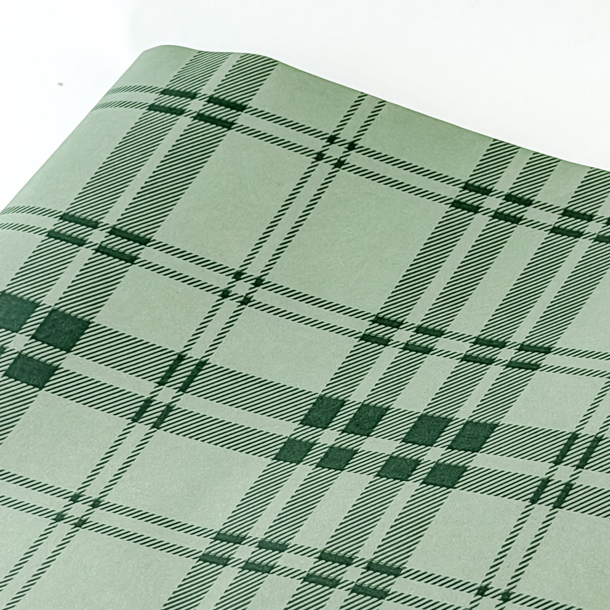 Papel Seda 500 Hojas 62x86cm TARTAN Verde Vintage/Verde Bosque