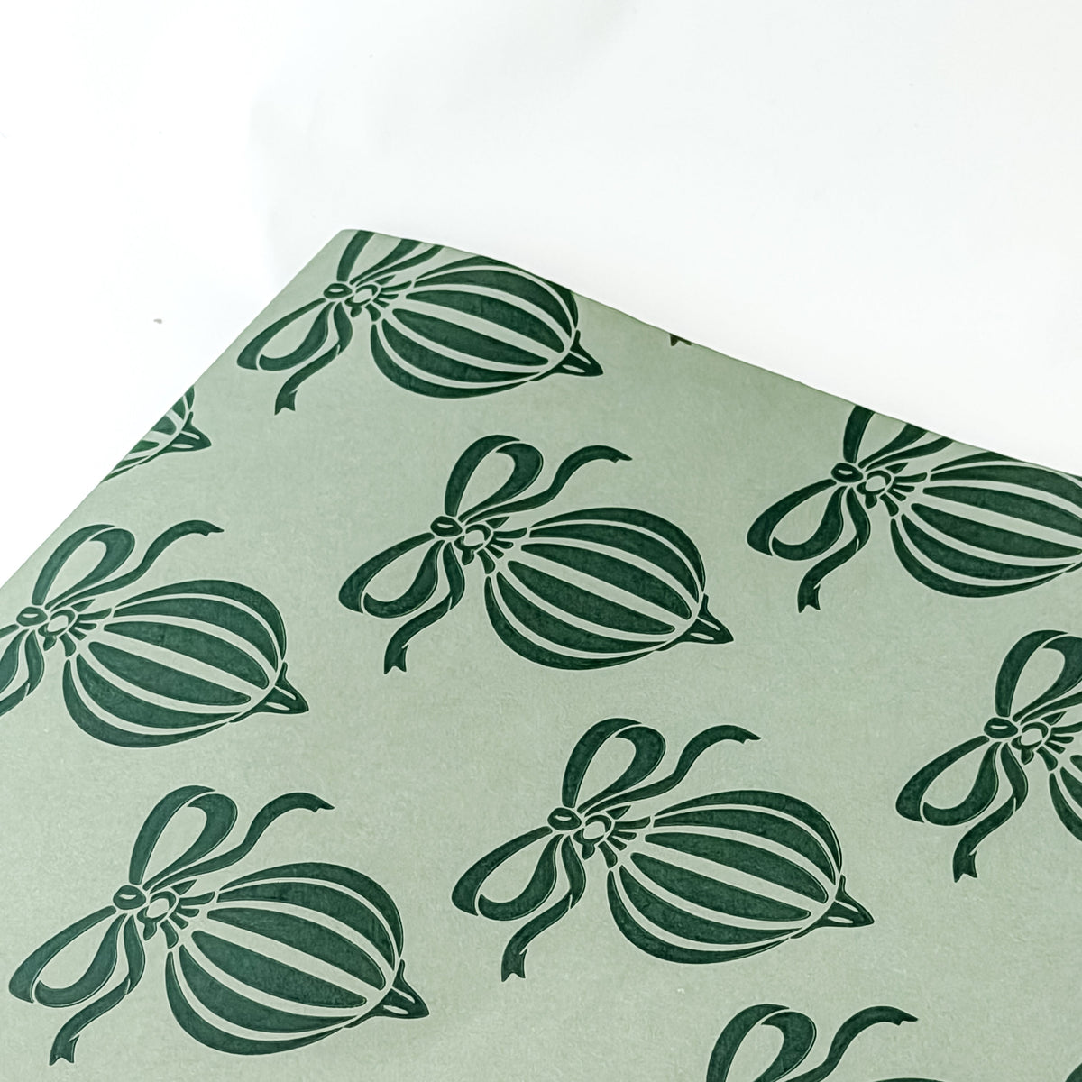 Papel Seda 25 Hojas 62x86cm XMAS BALL Verde Vintage/Verde Bosque