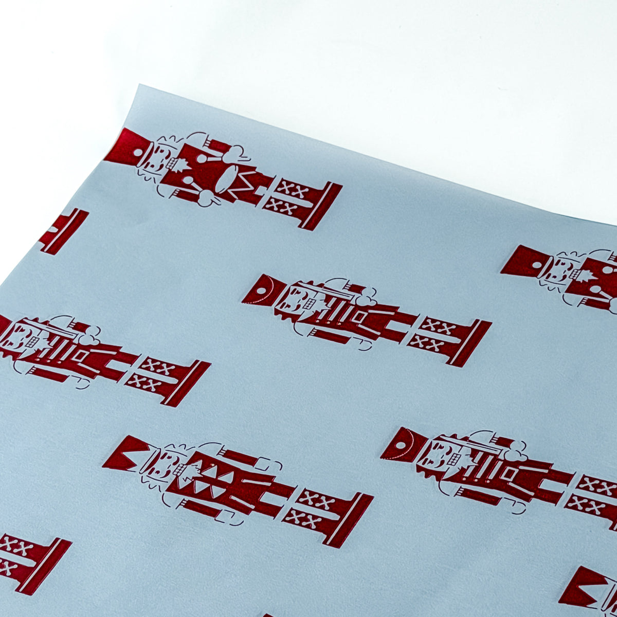 Papel Seda 25 Hojas 62x86cm NUTCRACKER Azul Vintage/Rojo