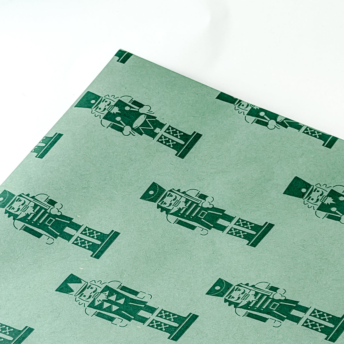 Papel Seda 500 Hojas 62x86cm NUTCRACKER Verde Vintage/Verde Bosque