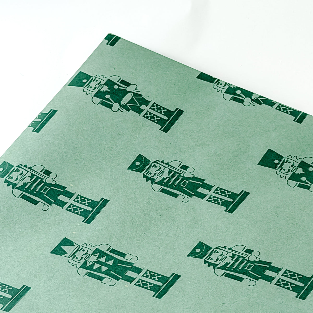 Papel Seda 25 Hojas 62x86cm NUTCRACKER Verde Vintage/Verde Bosque
