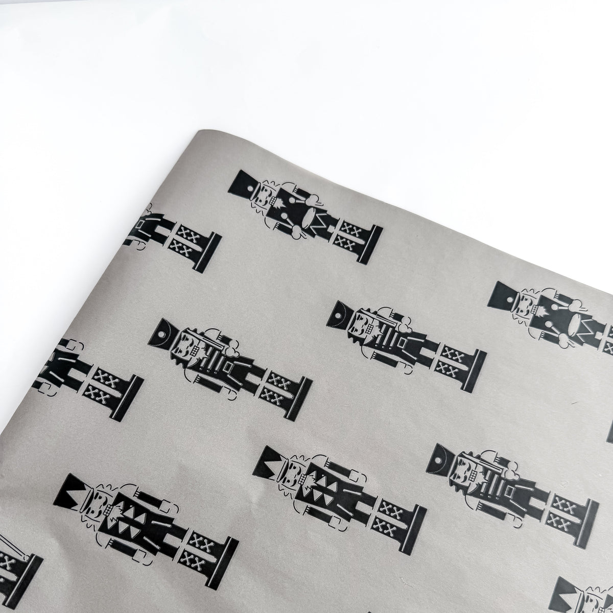 Papel Seda 500 Hojas 62x86cm NUTCRACKER Gris Hielo/Negro