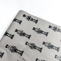 Papel Seda 25 Hojas 62x86cm NUTCRACKER Gris Hielo/Negro