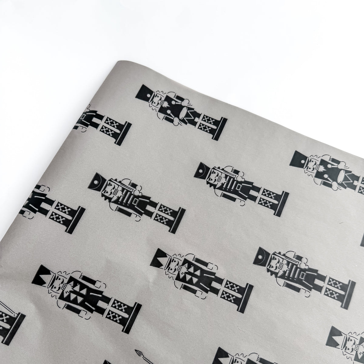 Papel Seda 25 Hojas 62x86cm NUTCRACKER Gris Hielo/Negro