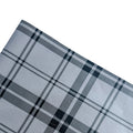 Papel Seda 25 Hojas 62x86cm TARTAN Gris Hielo/Negro