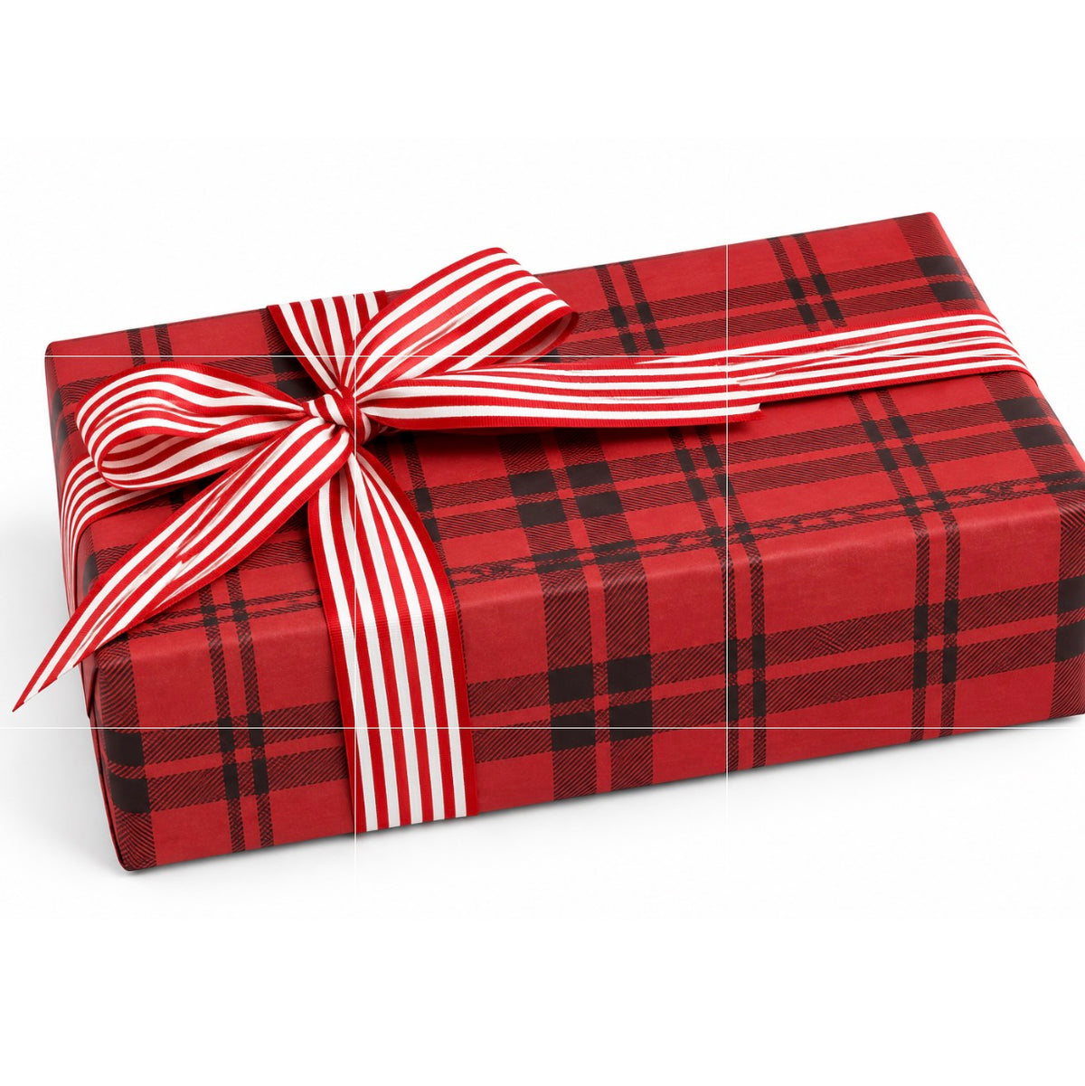 Bobina Kraft 70cmx100m TARTAN Rojo/Verde Bosque