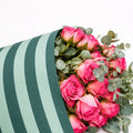 Ecowaterproof Kraft 70cm x 50m STRIPES Verde Vintage/Verde Bosque