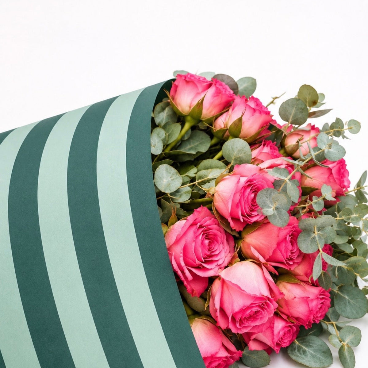 Ecowaterproof Kraft 70cm x 50m STRIPES Verde Vintage/Verde Bosque