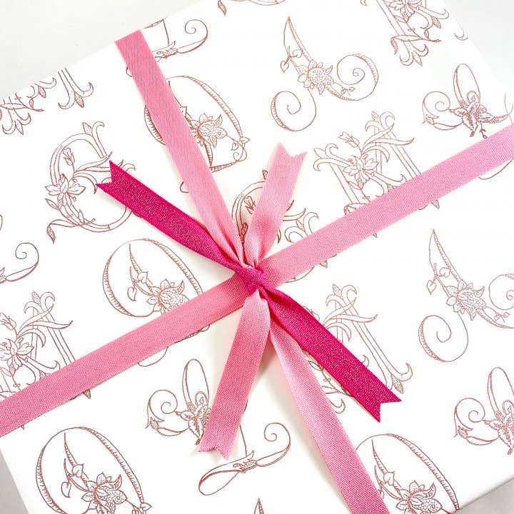 Bobina Luxury 70cm x 100m GRANDMA´S LETTER Rosa Vintage