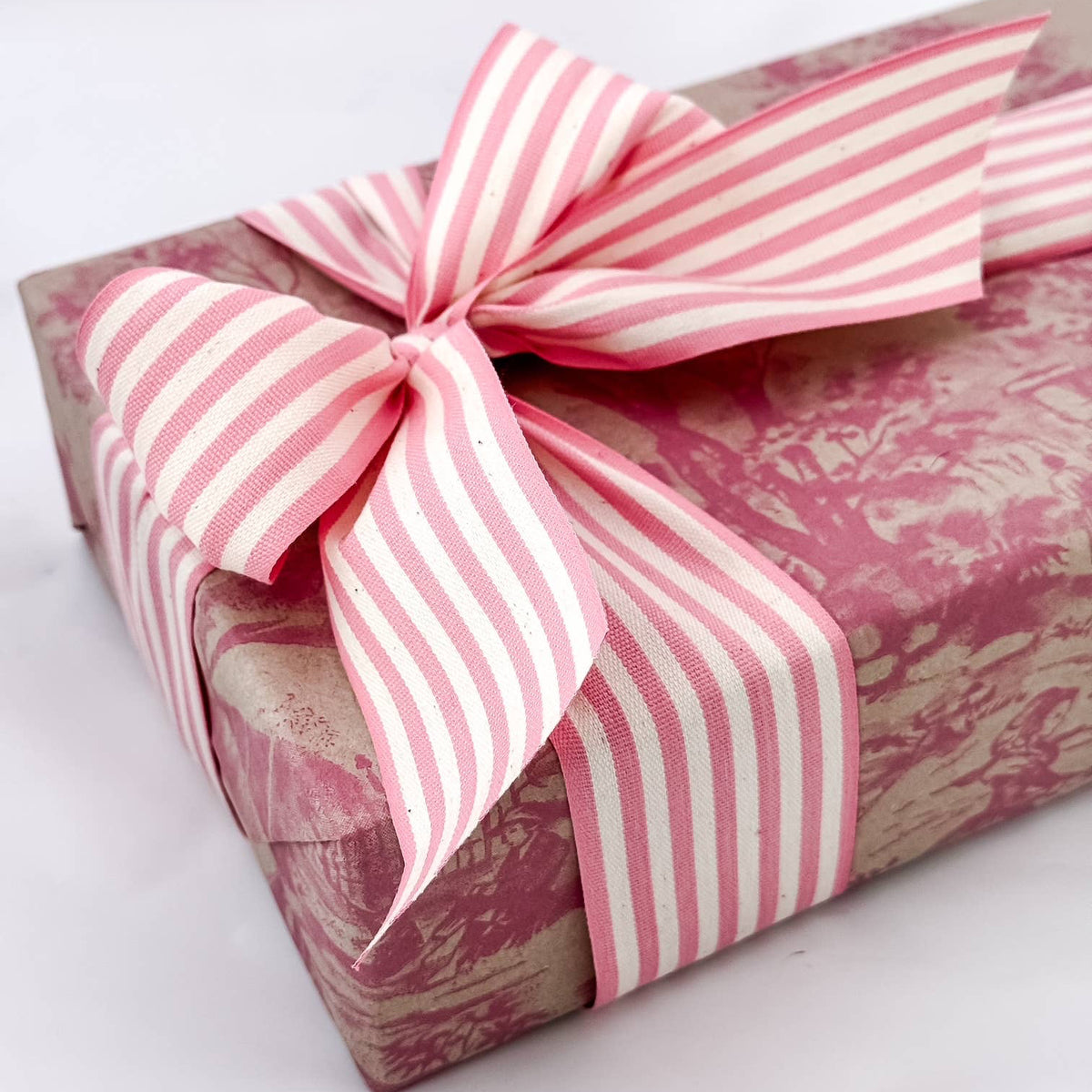 Cotton Ribbon 13 MAXI  55mm x 50m Candy Pink/Crema