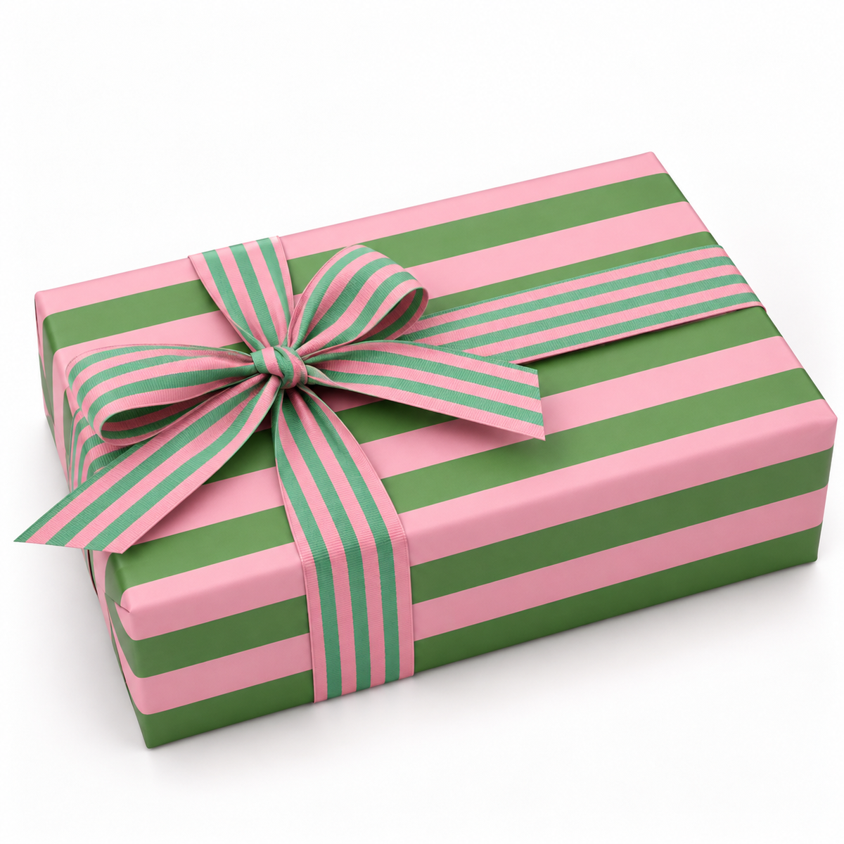 Bobina Celulosa 70cm x 100m STRIPES Candy Pink-Green Grass