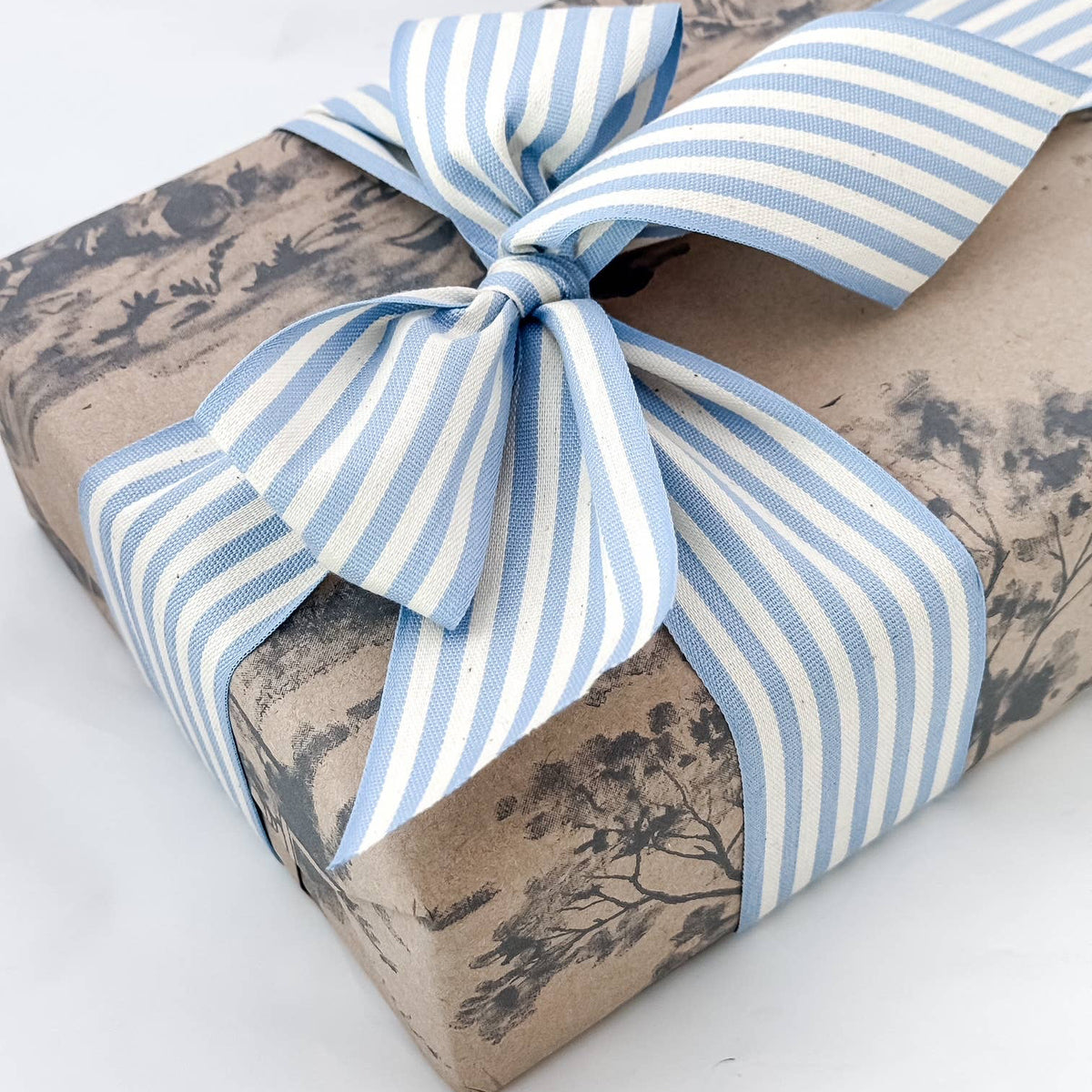 Cotton Ribbon 13 MAXI 55mm x 50m  Azul Vintage/Crema