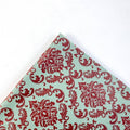 Papel Seda 500 Hojas 62x86cm DAMASC Verde Vintage/Rojo
