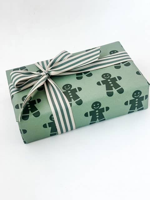 Bobine de papier kraft 70 cm x 100 m GINGER Vert Vintage/Vert Forêt