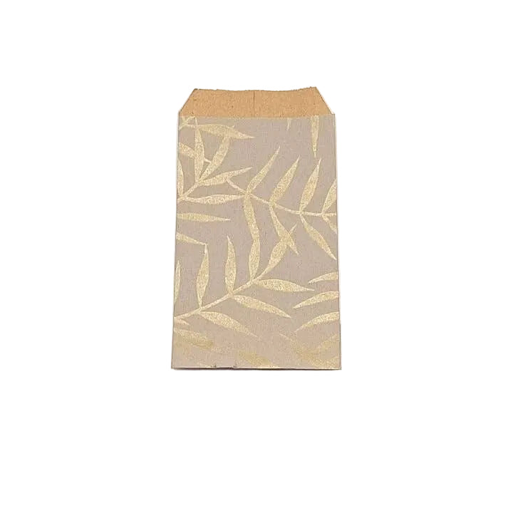 Sobres Kraft Remini 9x17cm 100u LEAF Gris Hielo-Oro