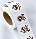 Etiquetas Redondas 50mm 500 unidades XMAS BALL Chocolat